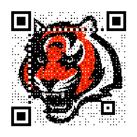 qrlogo qr код с картинкой и логотипом дизайн голова тигра